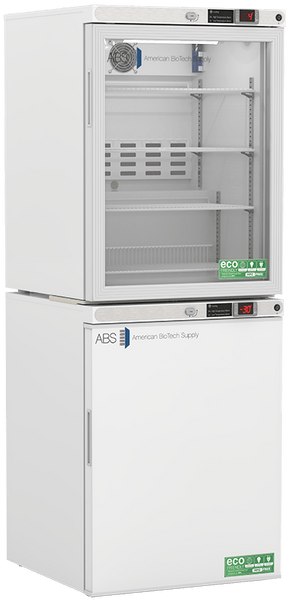 American Biotech Supply - ABT-HC-RFC1030G - 10 Cu. Ft. Refrigerator and Freezer (-30°C Operation) Combination with Glass Door Refrigerator