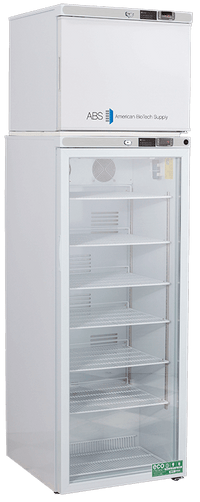 American Biotech Supply - ABT-HC-RFC12G - 12 Cu. Ft. Refrigerator and Freezer Combination with Glass Door Refrigerator