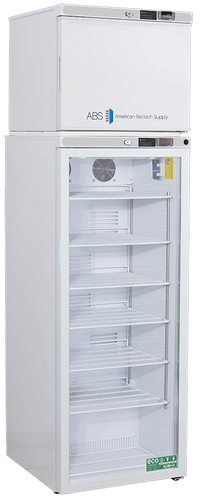 American Biotech Supply - ABT-HC-RFC12GA - 12 Cu. Ft. Refrigerator and Auto Defrost Freezer Combination with Glass Door Refrigerator