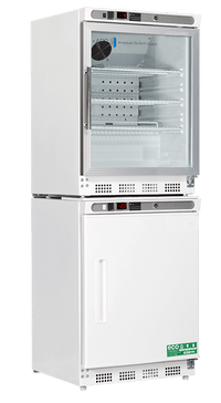 American Biotech Supply - ABT-HC-RFC9G - 9 Cu. Ft. Refrigerator and Freezer Combination with Glass Door Refrigerator