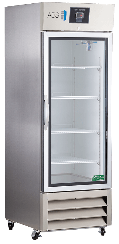 American Biotech Supply - ABT-HC-SSP-23G - 23 Cu. Ft. Glass Door Stainless Steel Refrigerator
