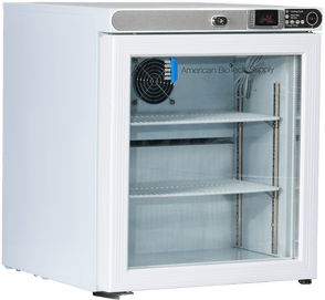 American Biotech Supply - ABT-HC-UCFS-0104G-LH - 1 Cu. Ft Capacity Premier Countertop Refrigerator Freestanding, Left Hinged