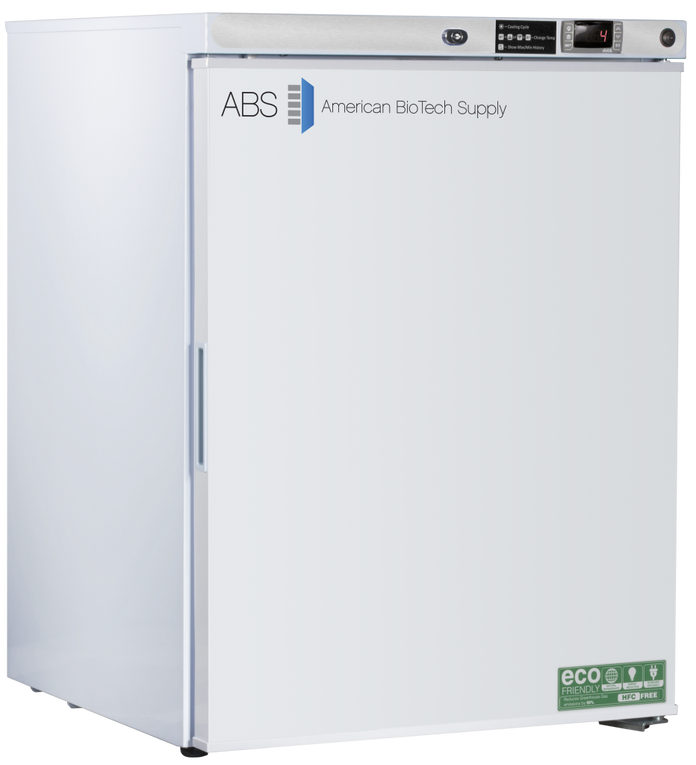 American Biotech Supply - ABT-HC-UCFS-0504 - 5.2 Cu. Ft. Capacity Premier Solid Door Undercounter Refrigerator Freestanding