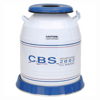 CB202L - Cryosystem 2000 Racks, 5-Shelf, for 2" High Boxes, Roller Base, 110V Alarm Stainless Steel, with Locking Rod