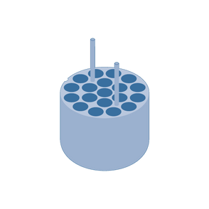 Beckman Coulter - C63188 - 17.5mm Diameter, 10ml Blood Tubes Adapter, 19 Tubes per Adapter