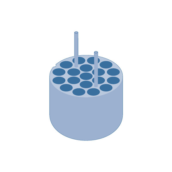Beckman Coulter - C63188 - 17.5mm Diameter, 10ml Blood Tubes Adapter, 19 Tubes per Adapter