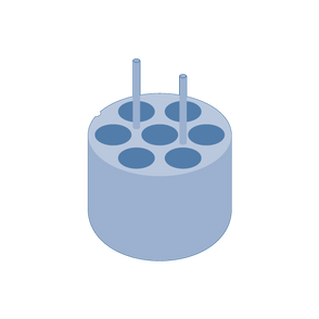 Beckman Coulter - C63372 - 25 - 30ml Skirted Tube Adapter, 7 Tubes per Adapter