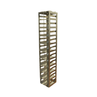 Crystal Industries - CF-10-3-S - Vertical Rack for 3" Boxes with Spring Lock, Holds 10 Boxes