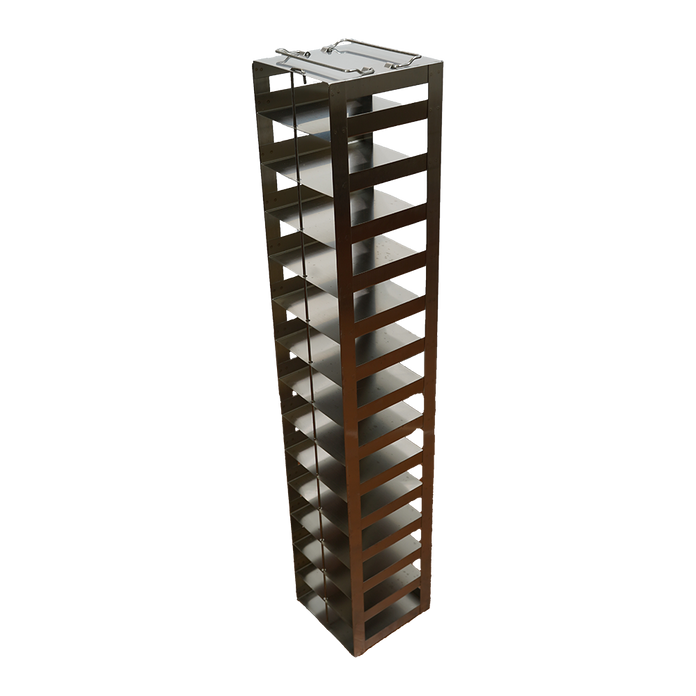 CF-14-2-W-81 - Vertical Rack with 14 2" Boxes, with 81 Cell Dividers