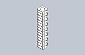 Crystal Industries - CFDP-15 - Vertical Rack for 96-Deep-Well Microtiter Plates, Holds 15 Boxes