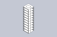 Crystal Industries - CFHT - Vertical Rack for 100-Cell Hinged Lid Boxes