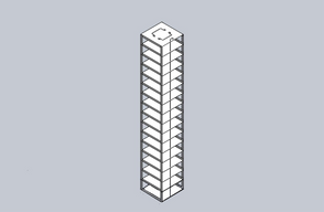 CFML-16 - Vertical Rack for SBS Formatted Boxes, Holds 16 Boxes