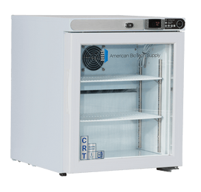 American Biotech Supply - CRT-ABT-HC-UCFS-0104G - 1 Cu. Ft. Undercounter Controlled Room Temperature Cabinet, Freestanding-Glass Door