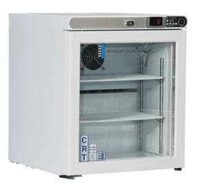 American Biotech Supply - CRT-ABT-HC-UCFS-0104G-LH - 1 Cu. Ft. Undercounter Controlled Room Temperature Cabinet, Freestanding, Left Hinged-Glass Door