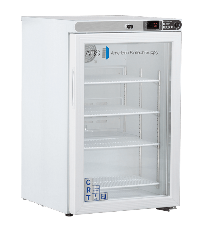 American Biotech Supply - CRT-ABT-HC-UCFS-0204G - 2.5 Cu. Ft. Undercounter Controlled Room Temperature Cabinet, Freestanding-Glass Door
