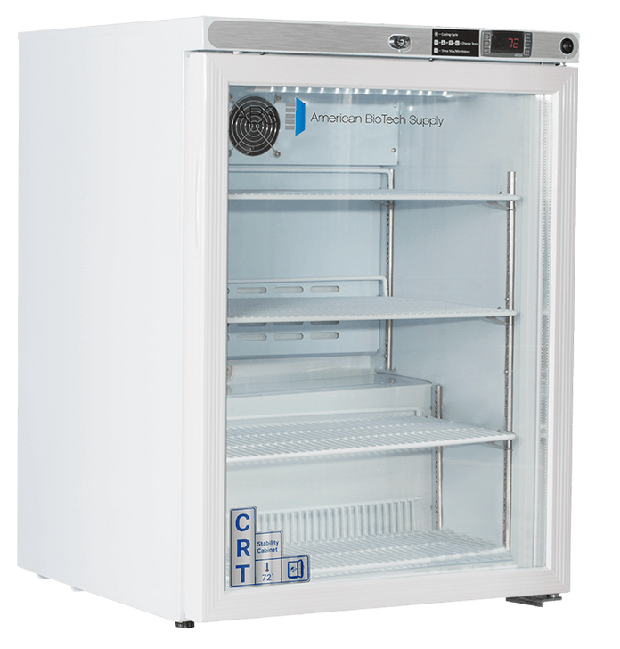 American Biotech Supply - CRT-ABT-HC-UCFS-0504G - 5.2 Cu. Ft. Undercounter Controlled Room Temperature Cabinet, Freestanding-Glass Door