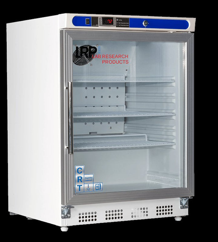 Lab Research Products - CRT-LRP-HC-UCBI-0404G - 4.6 Cu. Ft. Undercounter Controlled Room Temperature Cabinet, Built-In, Glass Door