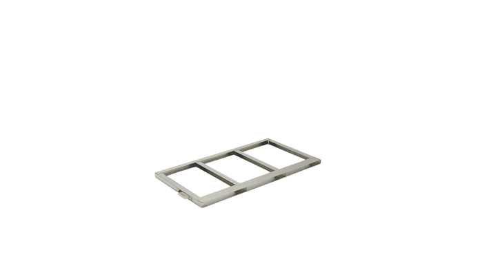 Crystal Industries - F-C-4R9955-3 - Stainless Steel Frame for Three Baxter/Fenwal C-4R9955 Aluminum Canisters
