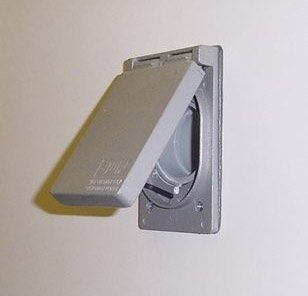 American Biotech Supply - AP225 - 2" Diameter Side Wall Port with Exterior Self-Closing Metal Cover for Upright Refrigerators