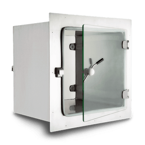 ESCO - EPB-S616161-C - Infinity® Cleanroom Transfer Hatches, 610 x 610 x 610 mm, 2 mm Stainless Steel, All Coved Corners, Mech. Interlock, With 1 Fixed and 1 Removable Flange