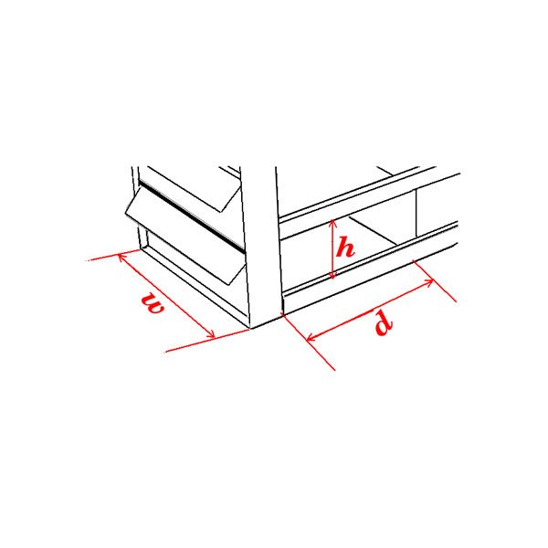 UFS-523 - Sliding Tray Rack for 3" Boxes, 5x2 Configuration