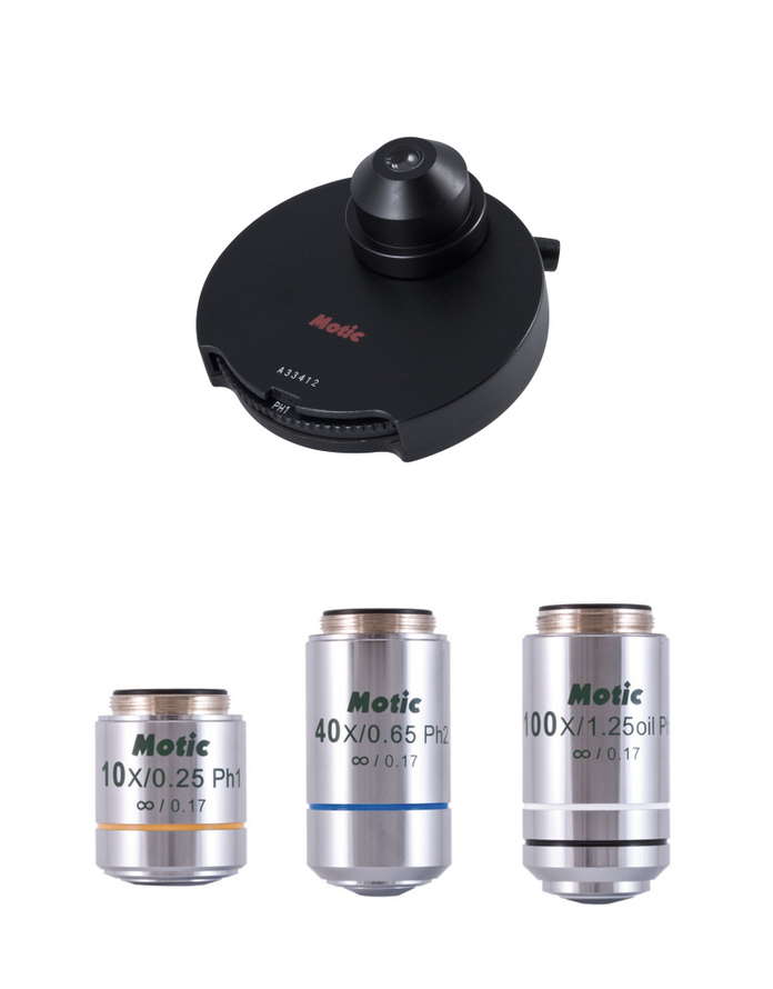 Motic Instruments - 1100100402645 - BA310E Upright Upright Microscopes, Standard Lab Phase Package