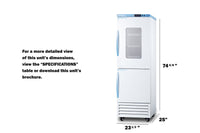 Accucold - ARFG15PVDLPW - 24" Wide Performance Series All-Refrigerator/All-Freezer Combination