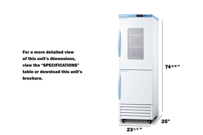 Accucold - ARFG15PVDLPW - 24" Wide Performance Series All-Refrigerator/All-Freezer Combination