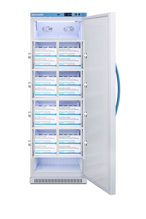 Accucold - ARS15PVLOCKERLHD - 15 Cu.Ft. Upright Vaccine Refrigerator with Interior Lockers, Left Hand Door