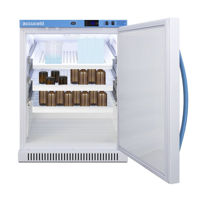 Accucold - ARS6MLDR - 6 Cu. Ft. ADA Height Laboratory Refrigerator with Removable Drawers