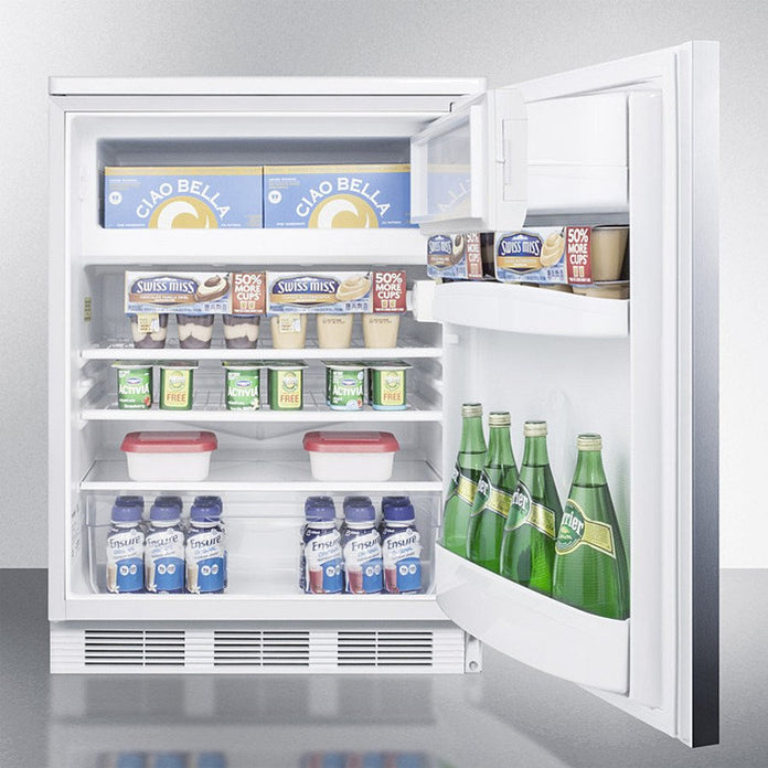 Accucold - CT66LWSSHHLHD - 24" Wide Refrigerator-Freezer