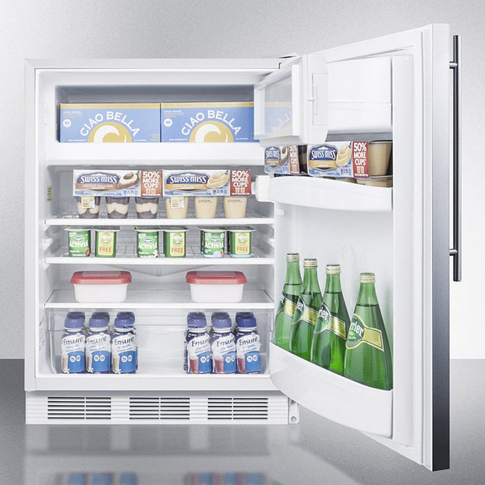 Accucold - CT66LWSSHVADALHD - 24" Wide Refrigerator-Freezer, ADA Compliant
