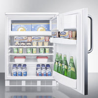 Accucold - CT66LWSSTBLHD - 24" Wide Refrigerator-Freezer, Left Hand Door