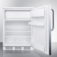Accucold - CT66LWSSTBLHD - 24" Wide Refrigerator-Freezer, Left Hand Door