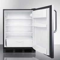 Accucold - FF6BK7CSSADALHD - 24" Wide Built-In All-Refrigerator, ADA Compliant, Left Hand Door