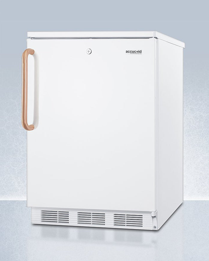 Accucold - FF6LWTBCLHD - 24" Wide All-Refrigerator, Copper Handle, Left Hand Door