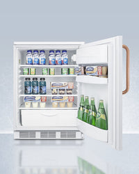Accucold - FF6LWTBCLHD - 24" Wide All-Refrigerator, Copper Handle, Left Hand Door