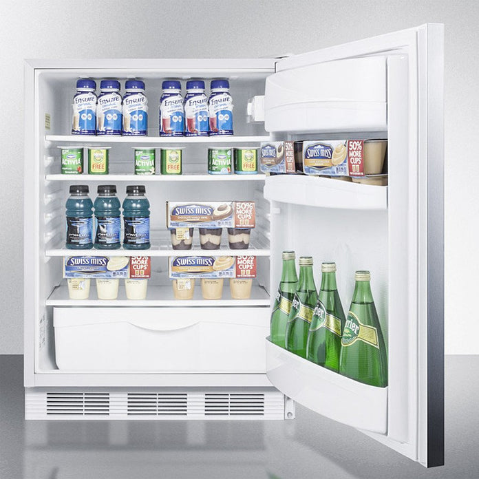Accucold - FF6LW7SSHHADALHD - 24" Wide All-Refrigerator, ADA Compliant, Left Hand Door