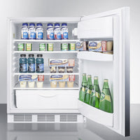 Accucold - FF6LW7SSHHADALHD - 24" Wide All-Refrigerator, ADA Compliant, Left Hand Door