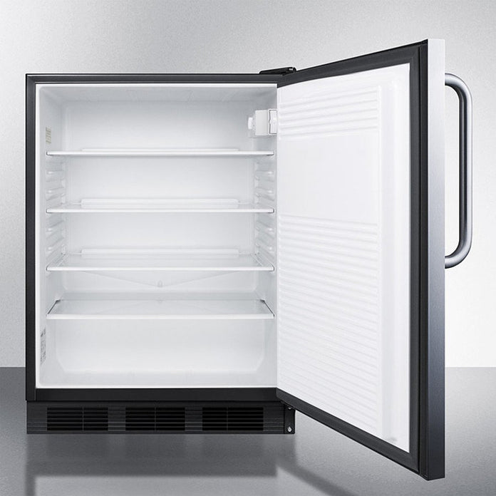 Accucold - FF7BKCSSADALHD - 24" Wide All-Refrigerator, ADA Compliant, Left Hand Door