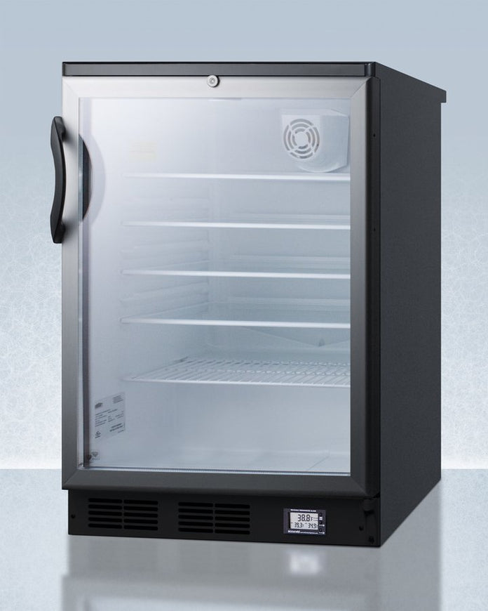 Accucold - SCR600BGLBINZLHD - 24" Wide Built-In All-Refrigerator, Left Hand Door