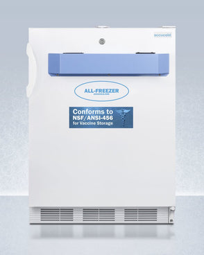 Accucold - VT65MLVAC456ADALHD - 24" Wide Built-In All-Freezer, Certified to NSF-ANSI 456 Standard for Vaccine Storage, ADA Compliant, Left Hand Door