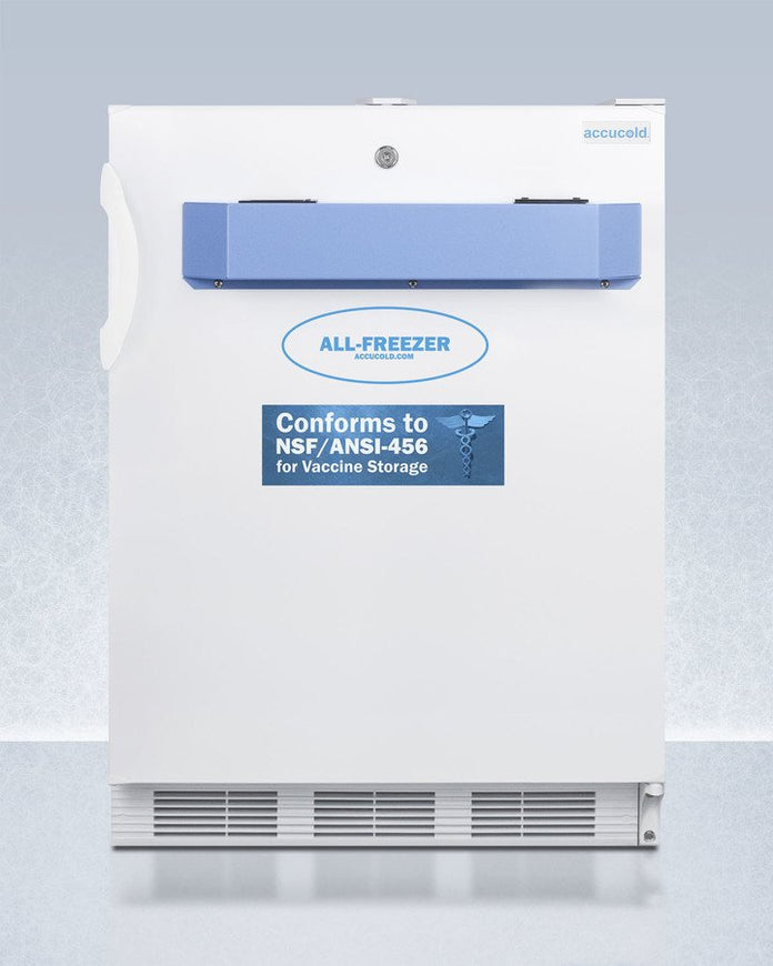 Accucold - VT65MLVAC456ADALHD - 24" Wide Built-In All-Freezer, Certified to NSF-ANSI 456 Standard for Vaccine Storage, ADA Compliant, Left Hand Door