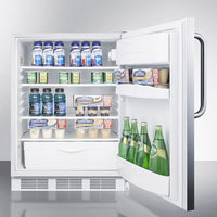 Accucold - FF6LW7CSSADALHD - 24" Wide Built-In All-Refrigerator, ADA Compliant, Left Hand Door