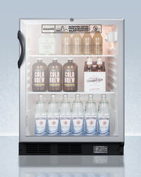 Accucold - SCR600BGLBINZADALHD - 24" Wide Built-In All-Refrigerator, ADA Compliant, Left Hand Door