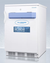 Accucold - VT65MLVAC456LHD - 24" Wide Built-In All-Freezer, Certified to NSF-ANSI 456 Standard for Vaccine Storage, Left Hand Door