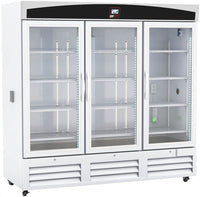 Lab Research Products - LRP-HC-CP-72-TS - 72 Cu. Ft. Capacity TempLog Plus Series Glass Door Chromatography Refrigerator