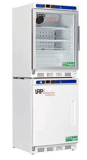 Lab Research Products (LRP) - LRP-HC-RFC9G-LH - 9 Cu. Ft. Plus Series Refrigerator & Freezer Combination, Left Hinged with Glass Door Refrigerator