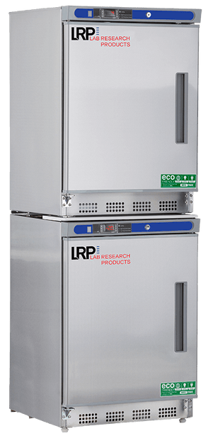 Lab Research Products - LRP-HC-RFC9SS-LH - 9 Cu. Ft. Plus Series Refrigerator & Freezer Combination Stainless Steel Refrigerator, Left Hinged