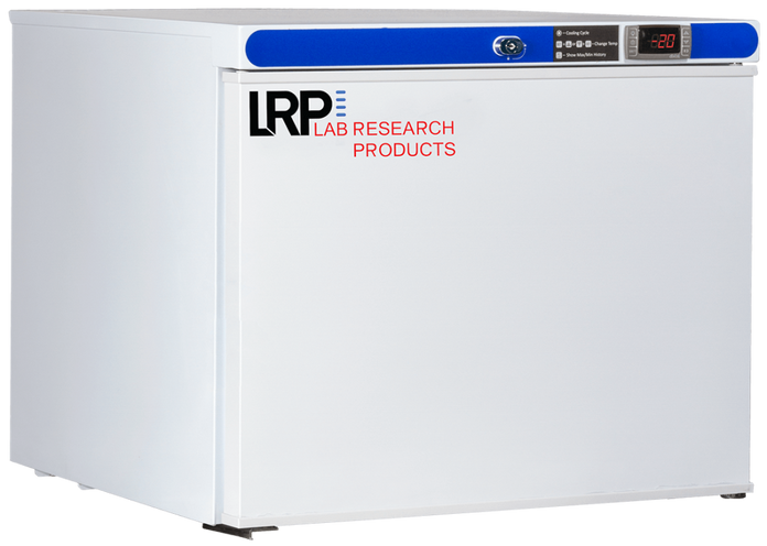 Lab Research Products - LRP-HC-UCFS-0120A-LH - 1.3 Cu. Ft. Capacity Plus Series Countertop Auto Defrost Laboratory Freezer Freestanding, Left Hinged